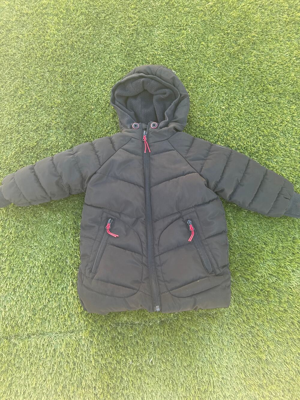 Perry Ellis Boys Puffer Winter Jacket Toddler 2T Blue Insulated Hooded Coat
